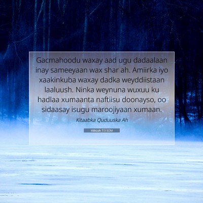 Picture 07 - Miikaah 7:3 SOM - Gacmahoodu waxay aad ugu dadaalaan inay sameeyaan - Bible Verse Picture