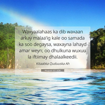 Picture 07 - Muujintii 18:1 SOM - Waxyaalahaas ka dib waxaan arkay malaa'ig kale oo - Bible Verse Picture