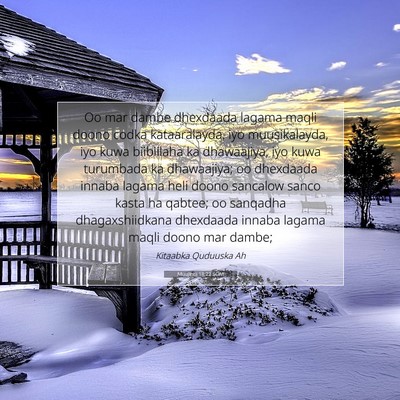 Picture 07 - Muujintii 18:22 SOM - Oo mar dambe dhexdaada lagama maqli doono codka - Bible Verse Picture