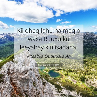Picture 07 - Muujintii 3:13 SOM - Kii dheg lahu ha maqlo waxa Ruuxu ku leeyahay - Bible Verse Picture