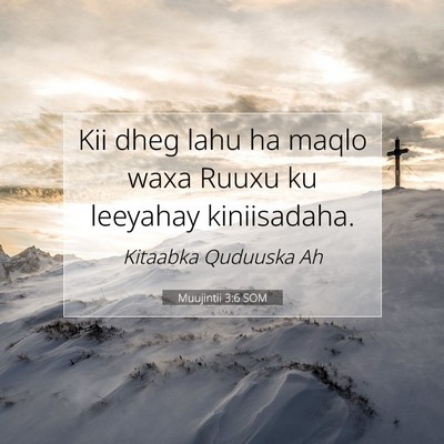 Picture 07 - Muujintii 3:6 SOM - Kii dheg lahu ha maqlo waxa Ruuxu ku leeyahay - Bible Verse Picture