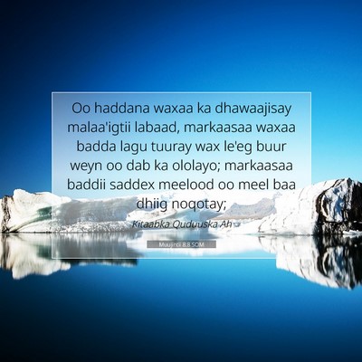 Picture 07 - Muujintii 8:8 SOM - Oo haddana waxaa ka dhawaajisay malaa'igtii - Bible Verse Picture