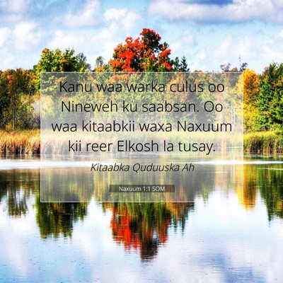 Picture 07 - Naxuum 1:1 SOM - Kanu waa warka culus oo Nineweh ku saabsan. Oo - Bible Verse Picture