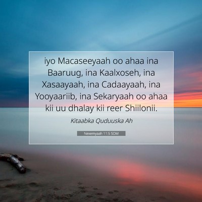 Picture 07 - Nexemyaah 11:5 SOM - iyo Macaseeyaah oo ahaa ina Baaruug, ina - Bible Verse Picture