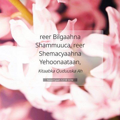 Picture 07 - Nexemyaah 12:18 SOM - reer Bilgaahna Shammuuca, reer Shemacyaahna - Bible Verse Picture