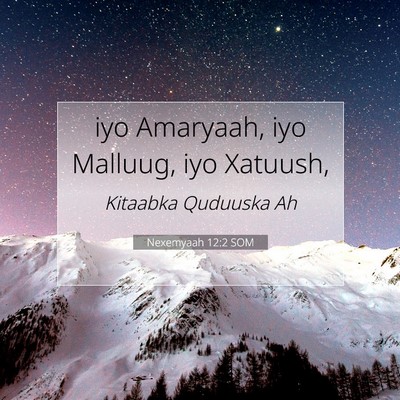 Picture 07 - Nexemyaah 12:2 SOM - iyo Amaryaah, iyo Malluug, iyo - Bible Verse Picture