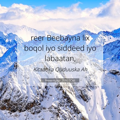 Picture 07 - Nexemyaah 7:16 SOM - reer Beebayna lix boqol iyo siddeed iyo - Bible Verse Picture