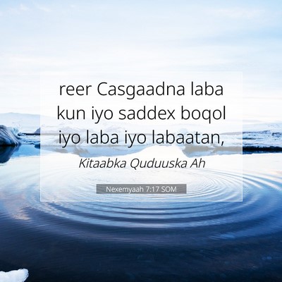 Picture 07 - Nexemyaah 7:17 SOM - reer Casgaadna laba kun iyo saddex boqol iyo laba - Bible Verse Picture