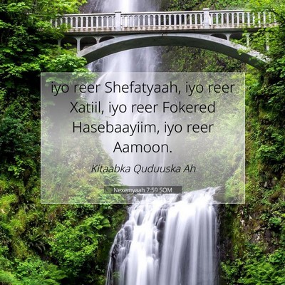 Picture 07 - Nexemyaah 7:59 SOM - iyo reer Shefatyaah, iyo reer Xatiil, iyo reer - Bible Verse Picture