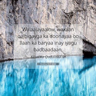 Picture 07 - Rooma 10:1 SOM - Walaalayaalow, waxaan qalbigayga ka doonayaa oo - Bible Verse Picture