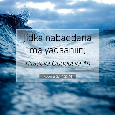 Picture 07 - Rooma 3:17 SOM - Jidka nabaddana ma - Bible Verse Picture