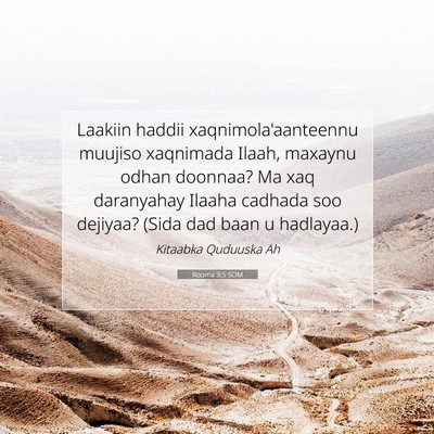 Picture 07 - Rooma 3:5 SOM - Laakiin haddii xaqnimola'aanteennu muujiso - Bible Verse Picture