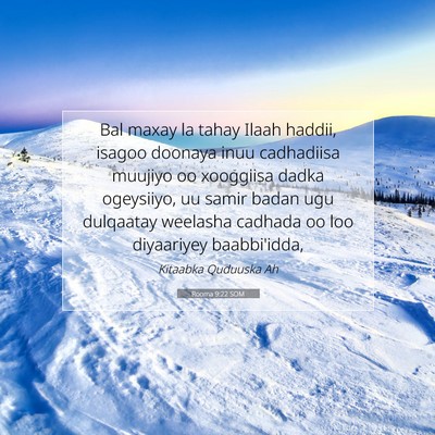 Picture 07 - Rooma 9:22 SOM - Bal maxay la tahay Ilaah haddii, isagoo doonaya - Bible Verse Picture