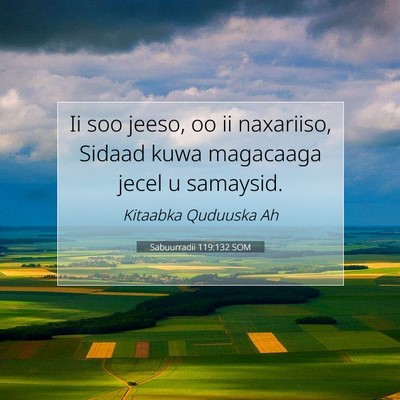 Picture 07 - Sabuurradii 119:132 SOM - Ii soo jeeso, oo ii naxariiso, Sidaad kuwa - Bible Verse Picture