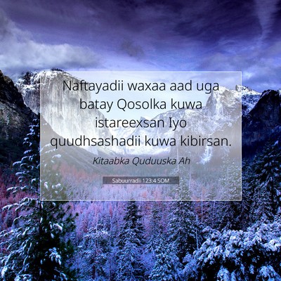 Picture 07 - Sabuurradii 123:4 SOM - Naftayadii waxaa aad uga batay Qosolka kuwa - Bible Verse Picture