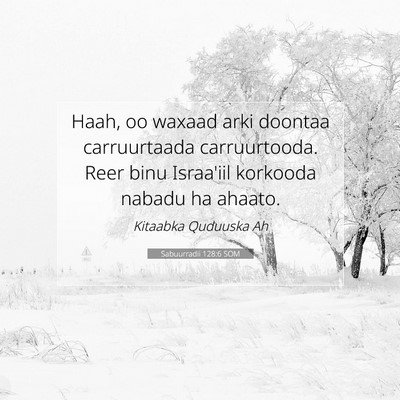 Picture 07 - Sabuurradii 128:6 SOM - Haah, oo waxaad arki doontaa carruurtaada - Bible Verse Picture