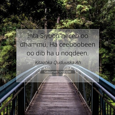 Picture 07 - Sabuurradii 129:5 SOM - Inta Siyoon neceb oo dhammu, Ha ceeboobeen oo dib - Bible Verse Picture