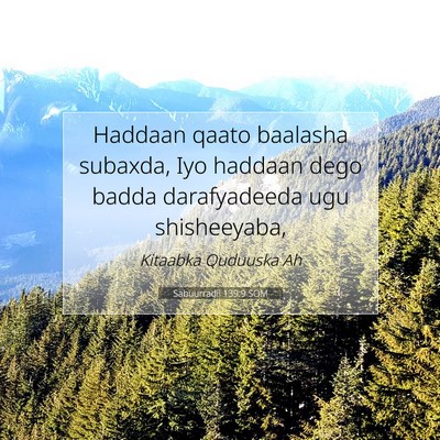 Picture 07 - Sabuurradii 139:9 SOM - Haddaan qaato baalasha subaxda, Iyo haddaan dego - Bible Verse Picture
