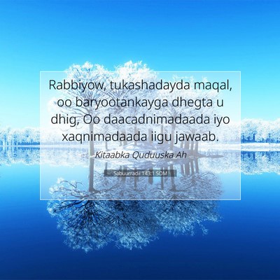 Picture 07 - Sabuurradii 143:1 SOM - Rabbiyow, tukashadayda maqal, oo baryootankayga - Bible Verse Picture