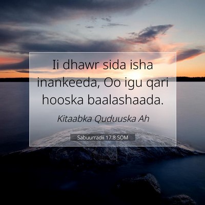 Picture 07 - Sabuurradii 17:8 SOM - Ii dhawr sida isha inankeeda, Oo igu qari hooska - Bible Verse Picture