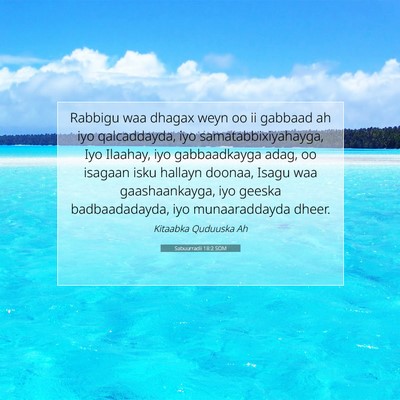 Picture 07 - Sabuurradii 18:2 SOM - Rabbigu waa dhagax weyn oo ii gabbaad ah iyo - Bible Verse Picture
