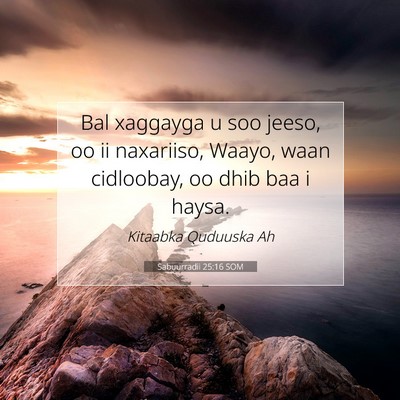 Picture 07 - Sabuurradii 25:16 SOM - Bal xaggayga u soo jeeso, oo ii naxariiso, Waayo, - Bible Verse Picture