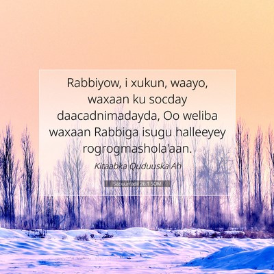 Picture 07 - Sabuurradii 26:1 SOM - Rabbiyow, i xukun, waayo, waxaan ku socday - Bible Verse Picture