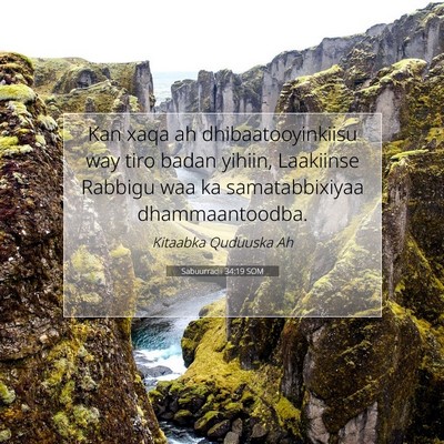 Picture 07 - Sabuurradii 34:19 SOM - Kan xaqa ah dhibaatooyinkiisu way tiro badan - Bible Verse Picture