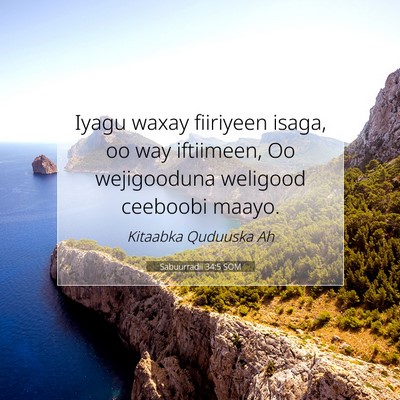 Picture 07 - Sabuurradii 34:5 SOM - Iyagu waxay fiiriyeen isaga, oo way iftiimeen, Oo - Bible Verse Picture