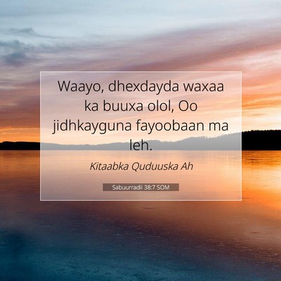 Picture 07 - Sabuurradii 38:7 SOM - Waayo, dhexdayda waxaa ka buuxa olol, Oo - Bible Verse Picture