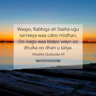 Picture 07 - Sabuurradii 47:2 SOM - Waayo, Rabbiga ah Ilaaha ugu sarreeya waa cabsi - Bible Verse Picture