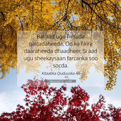 Picture 07 - Sabuurradii 48:13 SOM - Bal aad ugu fiirsada qalcadaheeda, Oo ka fikira - Bible Verse Picture