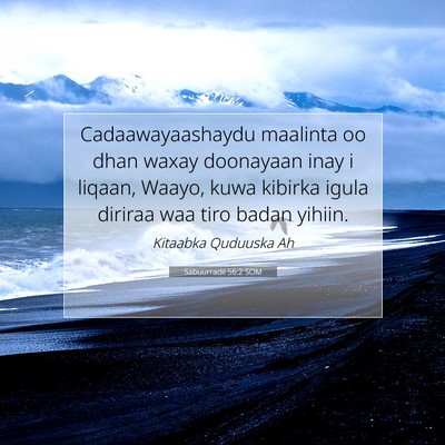 Picture 07 - Sabuurradii 56:2 SOM - Cadaawayaashaydu maalinta oo dhan waxay doonayaan - Bible Verse Picture