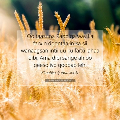 Picture 07 - Sabuurradii 69:31 SOM - Oo taasuna Rabbiga way ka farxin doontaa in ka - Bible Verse Picture