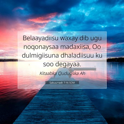 Picture 07 - Sabuurradii 7:16 SOM - Belaayadiisu waxay dib ugu noqonaysaa madaxiisa, - Bible Verse Picture