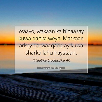 Picture 07 - Sabuurradii 73:3 SOM - Waayo, waxaan ka hinaasay kuwa qabka weyn, - Bible Verse Picture