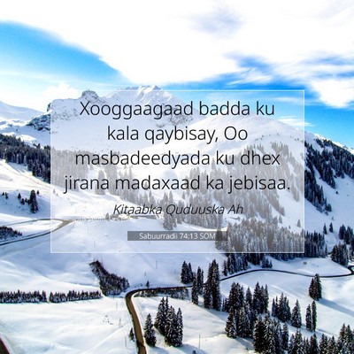 Picture 07 - Sabuurradii 74:13 SOM - Xooggaagaad badda ku kala qaybisay, Oo - Bible Verse Picture