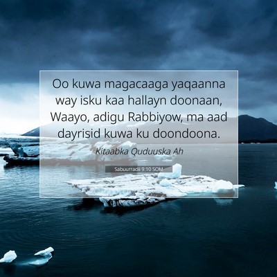 Picture 07 - Sabuurradii 9:10 SOM - Oo kuwa magacaaga yaqaanna way isku kaa hallayn - Bible Verse Picture
