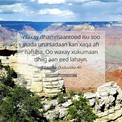 Picture 07 - Sabuurradii 94:21 SOM - Waxay dhammaantood isu soo wada urursadaan kan - Bible Verse Picture