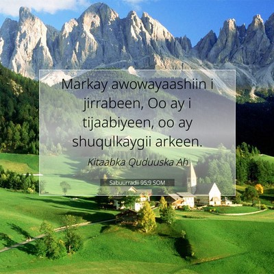 Picture 07 - Sabuurradii 95:9 SOM - Markay awowayaashiin i jirrabeen, Oo ay i - Bible Verse Picture