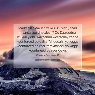Picture 07 - Samuu'eel Kowaad 27:10 SOM - Markaasaa Aakiish wuxuu ku yidhi, Yaad maanta soo - Bible Verse Picture