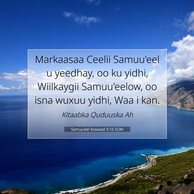 Picture 07 - Samuu'eel Kowaad 3:16 SOM - Markaasaa Ceelii Samuu'eel u yeedhay, oo ku - Bible Verse Picture