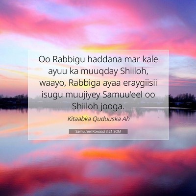 Picture 07 - Samuu'eel Kowaad 3:21 SOM - Oo Rabbigu haddana mar kale ayuu ka muuqday - Bible Verse Picture