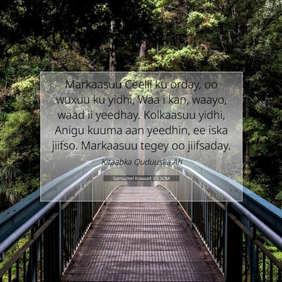 Picture 07 - Samuu'eel Kowaad 3:5 SOM - Markaasuu Ceelii ku orday, oo wuxuu ku yidhi, Waa - Bible Verse Picture