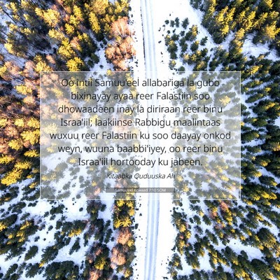 Picture 07 - Samuu'eel Kowaad 7:10 SOM - Oo intii Samuu'eel allabariga la gubo bixinayay - Bible Verse Picture
