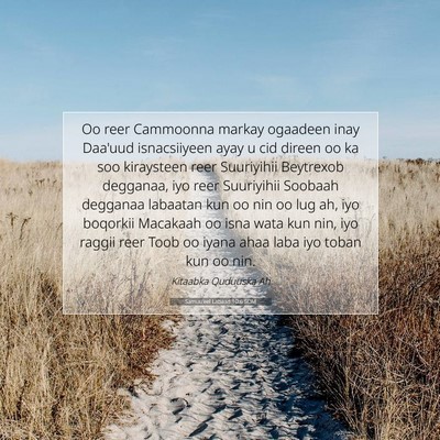 Picture 07 - Samuu'eel Labaad 10:6 SOM - Oo reer Cammoonna markay ogaadeen inay Daa'uud - Bible Verse Picture