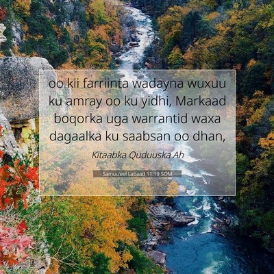 Picture 07 - Samuu'eel Labaad 11:19 SOM - oo kii farriinta wadayna wuxuu ku amray oo ku - Bible Verse Picture
