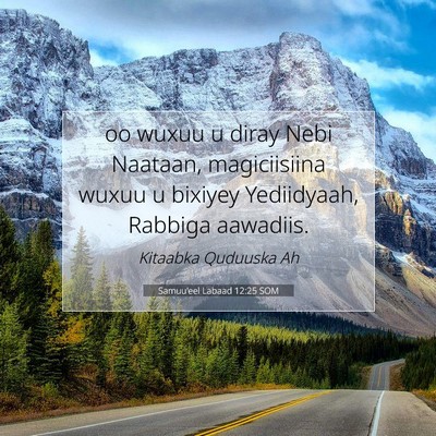 Picture 07 - Samuu'eel Labaad 12:25 SOM - oo wuxuu u diray Nebi Naataan, magiciisiina wuxuu - Bible Verse Picture