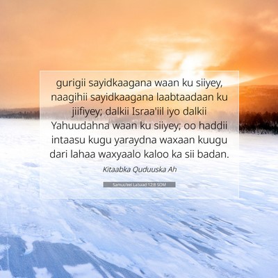 Picture 07 - Samuu'eel Labaad 12:8 SOM - gurigii sayidkaagana waan ku siiyey, naagihii - Bible Verse Picture