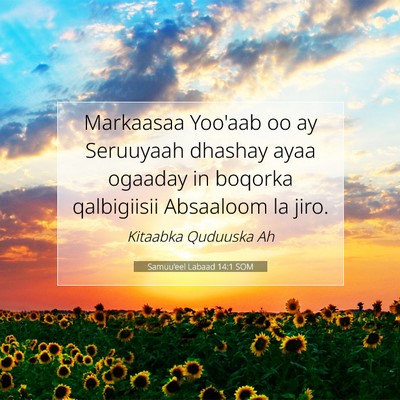 Picture 07 - Samuu'eel Labaad 14:1 SOM - Markaasaa Yoo'aab oo ay Seruuyaah dhashay ayaa - Bible Verse Picture